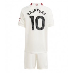 Manchester United Marcus Rashford #10 kläder Barn 2023-24 Tredje Tröja Kortärmad (+ korta byxor)